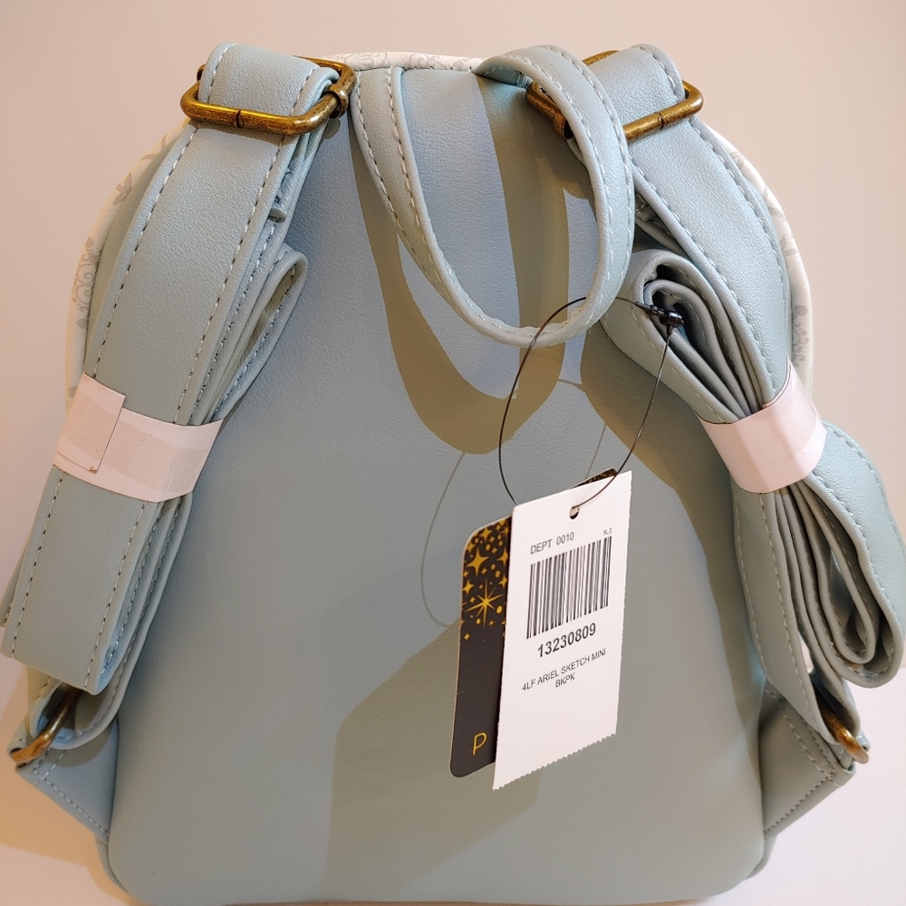 Loungefly Disney Ariel Sketch Mini Backpack New - Picture 5 of 5